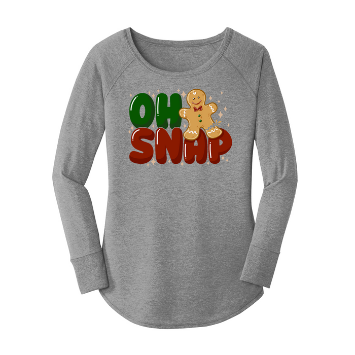 Womens X-Small Grey Long Sleeve Tunic Tee