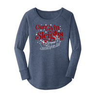 Womens X-Small Navy Heather Long Sleeve Tunic Tee