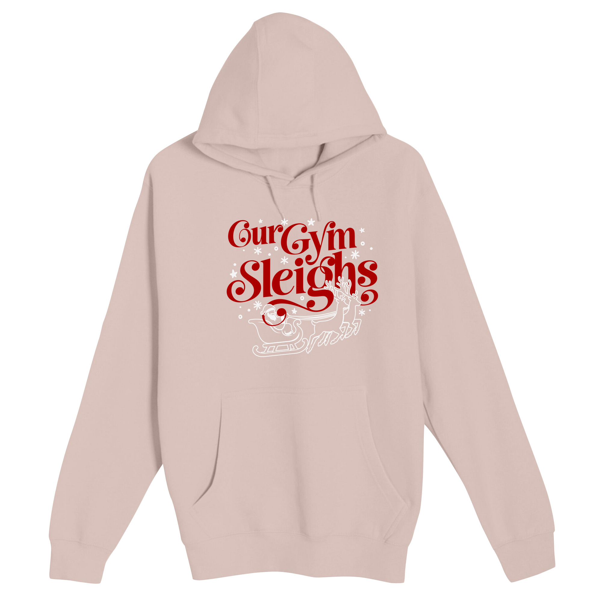 Unisex Small Light Pink Pullover Hooded Sweatshirt