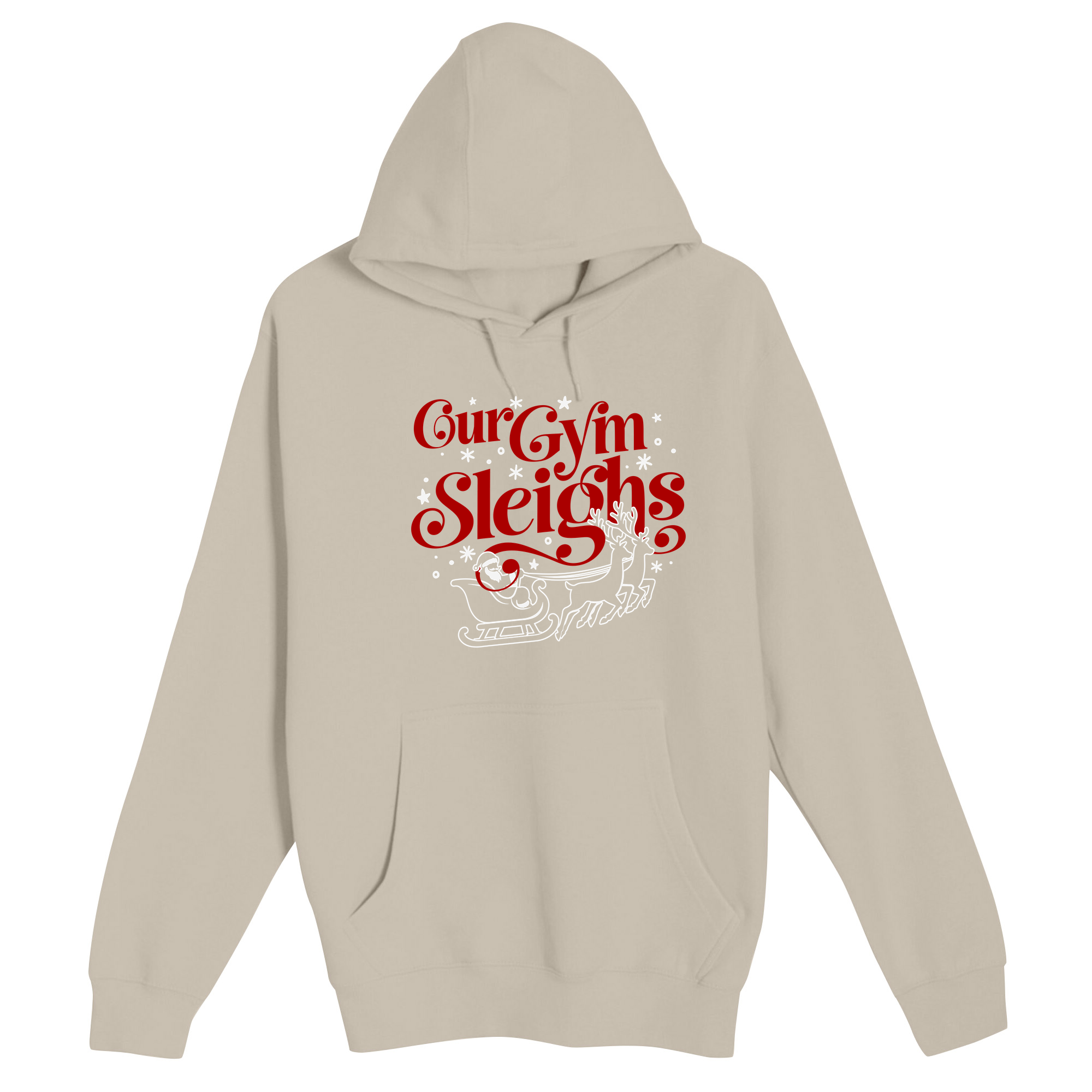 Unisex Small Natural Pullover Hooded Sweatshirt