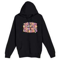 Unisex Small Black Pullover Hooded Sweatshirt