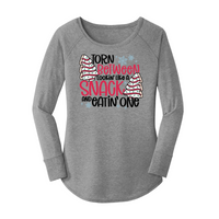 Womens X-Small Grey Long Sleeve Tunic Tee