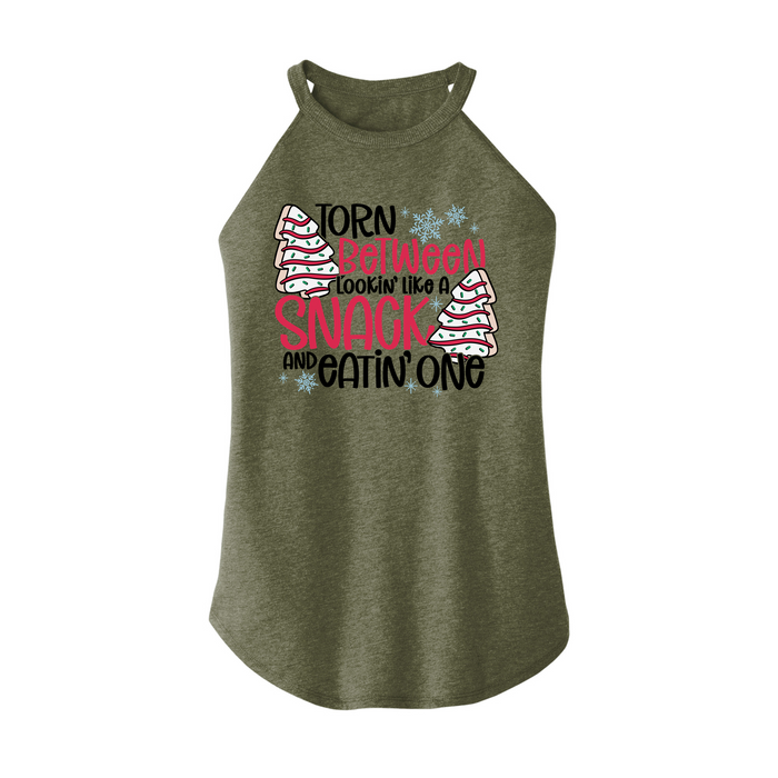 Womens X-Small Military Green Rocker Tank Top