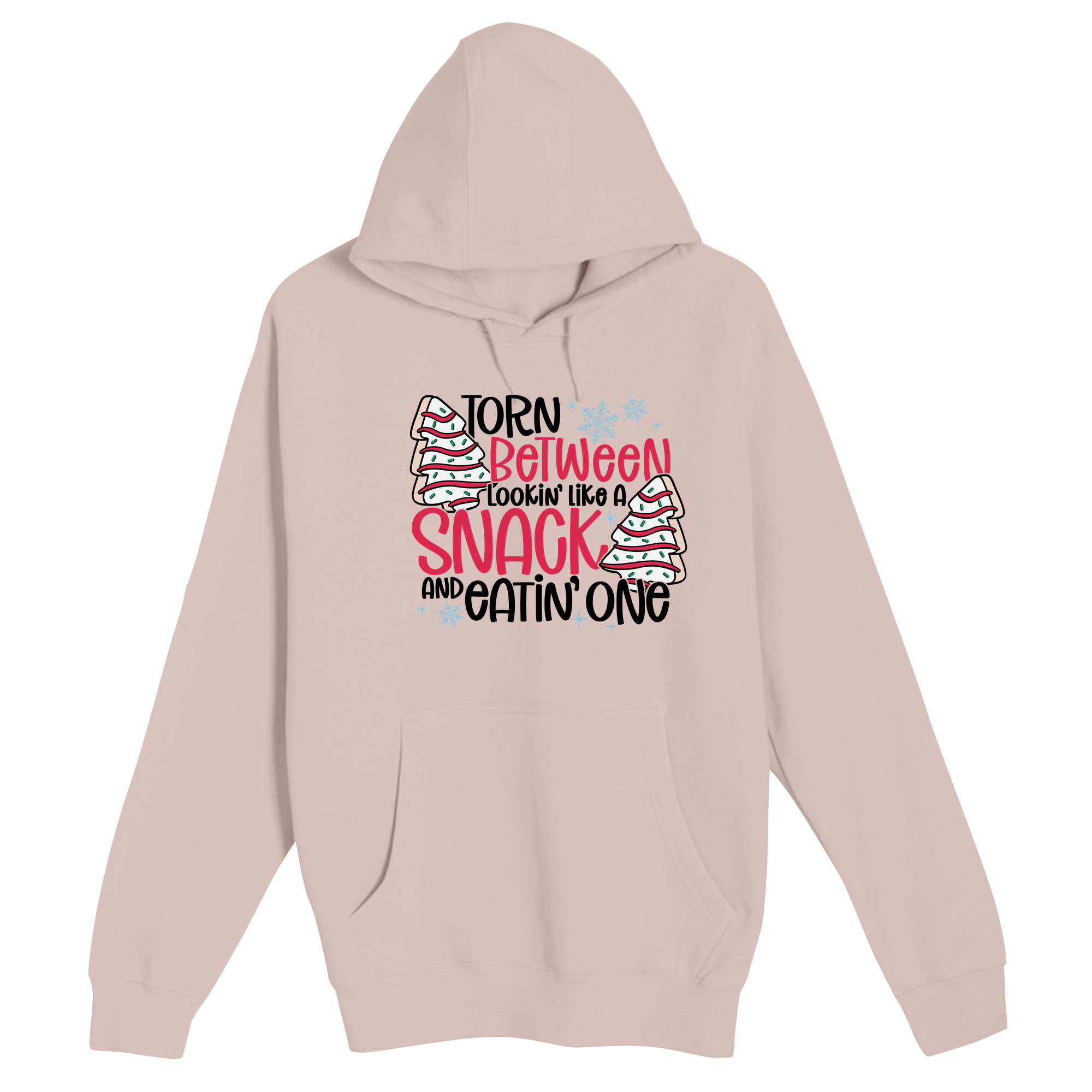 Unisex Small Light Pink Pullover Hooded Sweatshirt