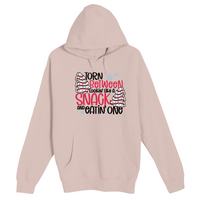 Unisex Small Light Pink Pullover Hooded Sweatshirt
