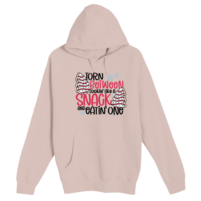 Unisex Small Light Pink Pullover Hooded Sweatshirt