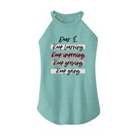 Womens X-Small Teal Rocker Tank Top