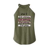 Womens X-Small Military Green Rocker Tank Top