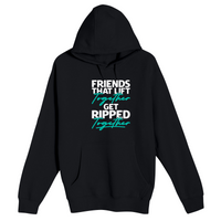 Unisex Small Black Pullover Hooded Sweatshirt