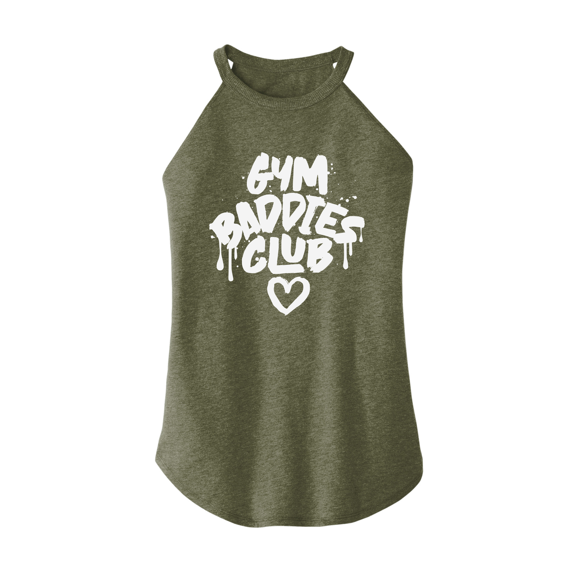 Womens X-Small Military Green Rocker Tank Top