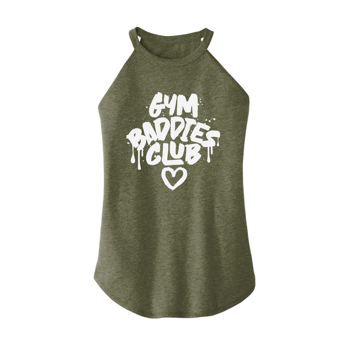 Womens X-Small Military Green Rocker Tank Top