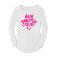 Womens X-Small White Long Sleeve Tunic Tee