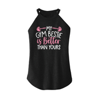 Womens X-Small Dark Heather Gray Rocker Tank Top