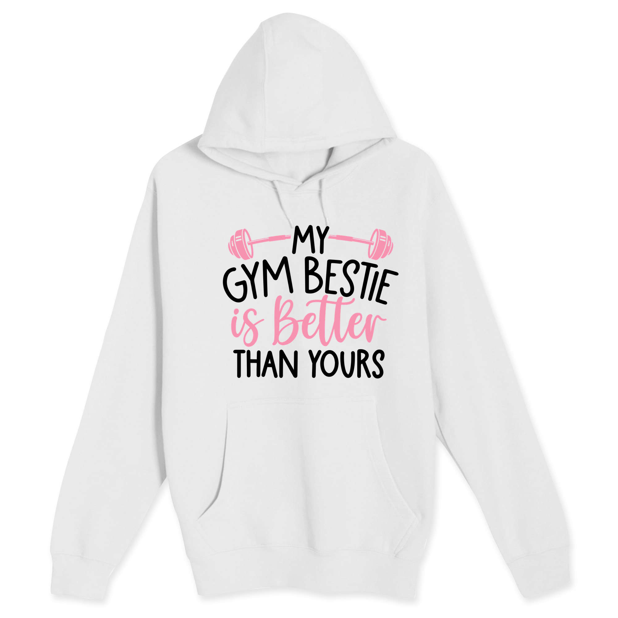 Unisex Small White Pullover Hooded Sweatshirt