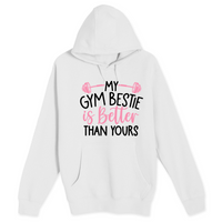 Unisex Small White Pullover Hooded Sweatshirt