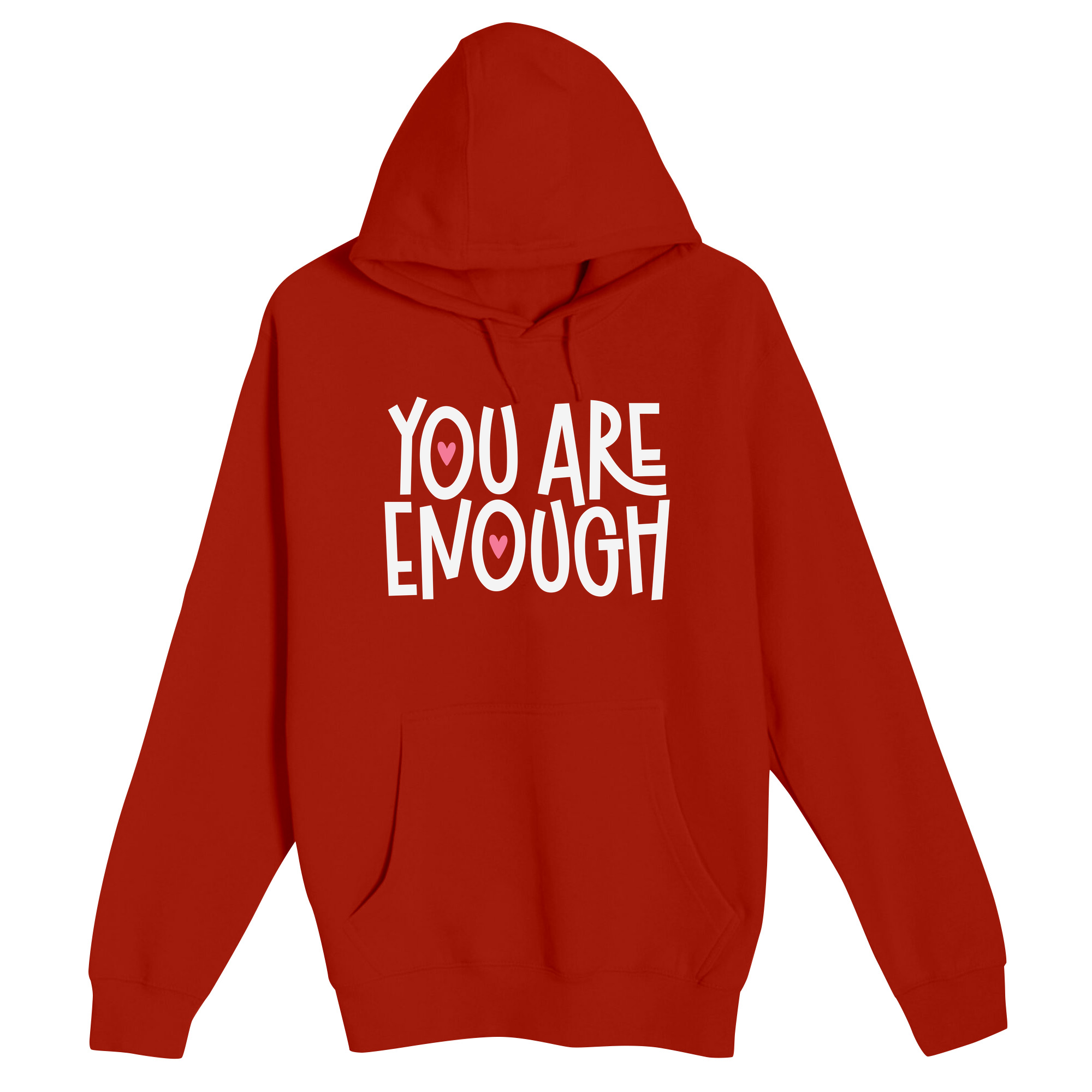 Unisex Small Red Pullover Hooded Sweatshirt