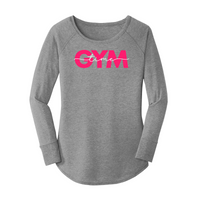 Womens X-Small Grey Long Sleeve Tunic Tee