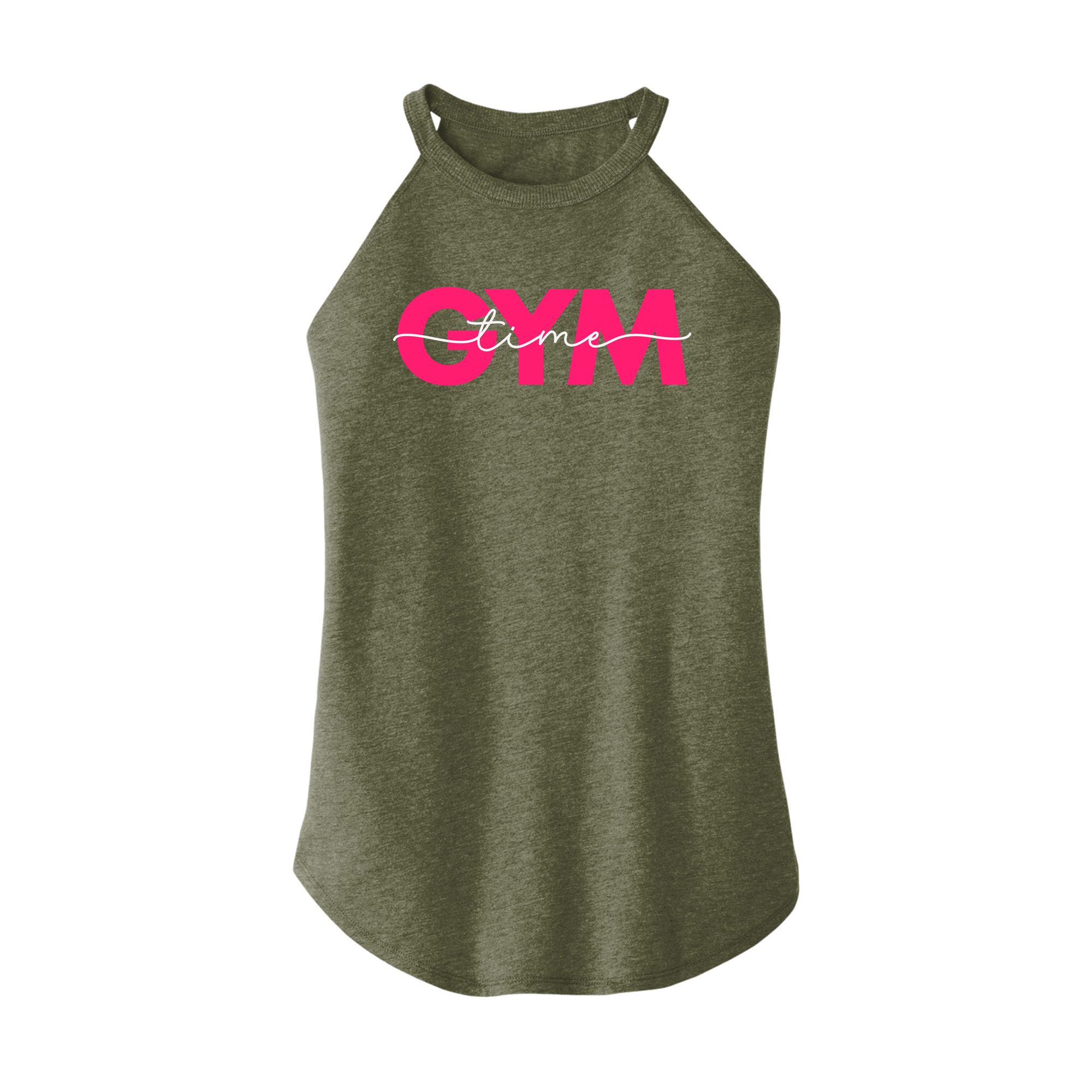 Womens X-Small Military Green Rocker Tank Top