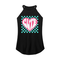 Womens X-Small Black Rocker Tank Top