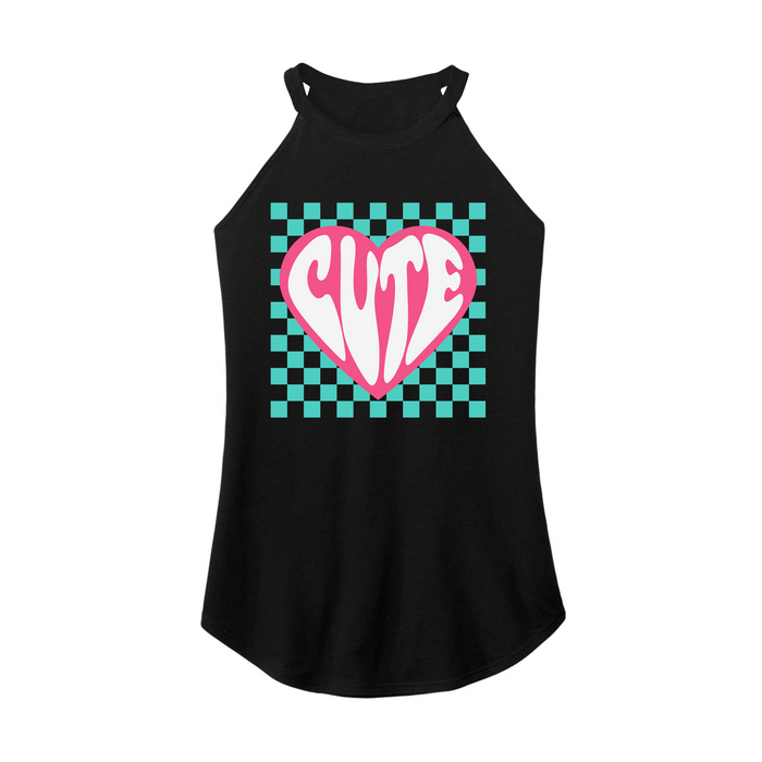 Womens X-Small Black Rocker Tank Top