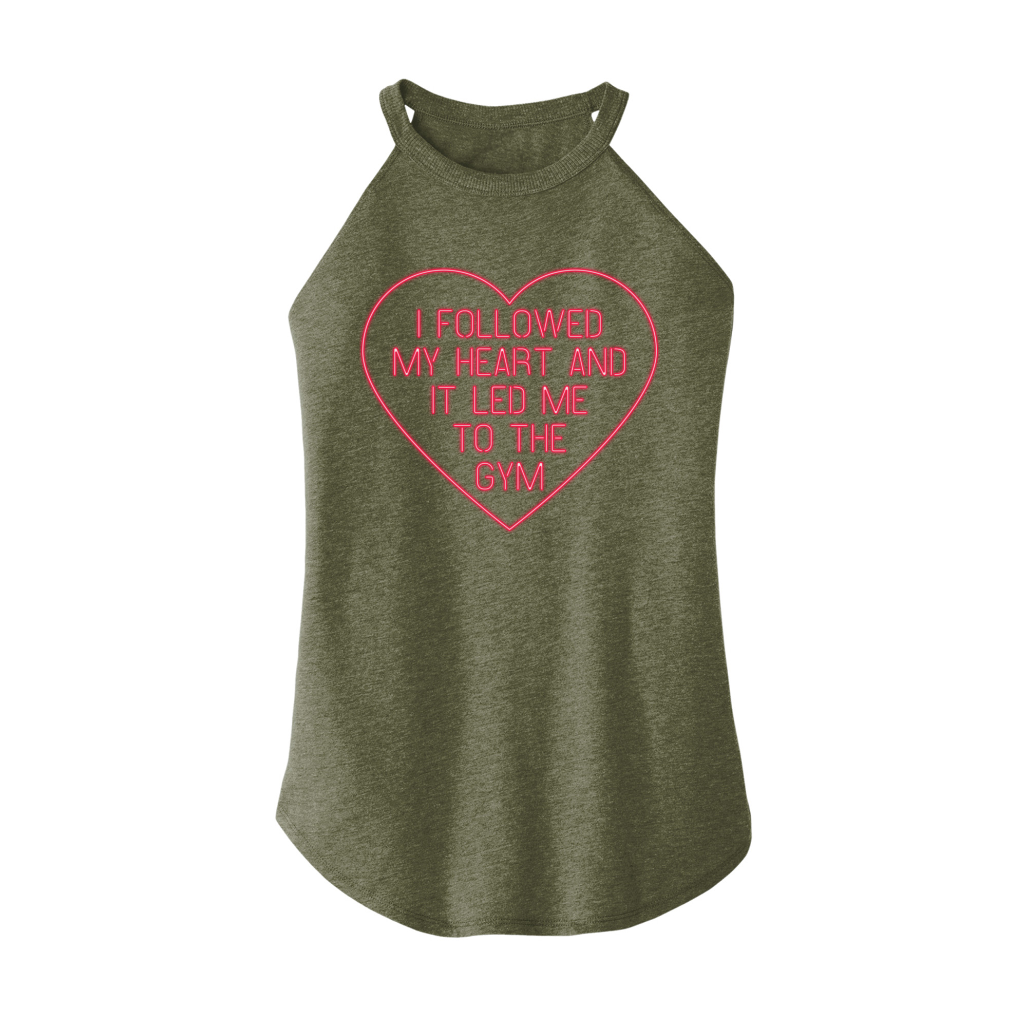 Womens X-Small Military Green Rocker Tank Top