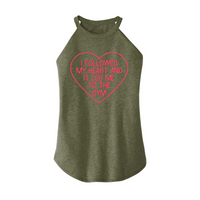 Womens X-Small Military Green Rocker Tank Top