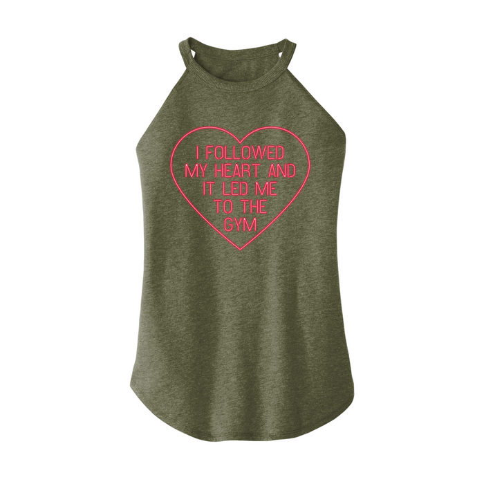 Womens X-Small Military Green Rocker Tank Top