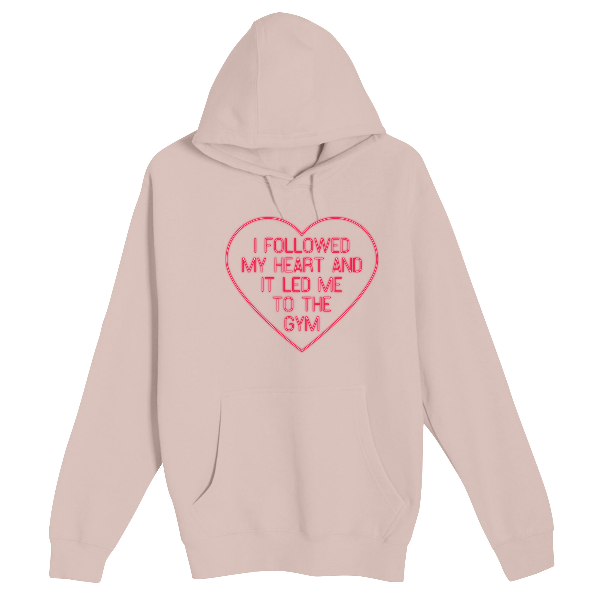 Unisex Small Light Pink Pullover Hooded Sweatshirt