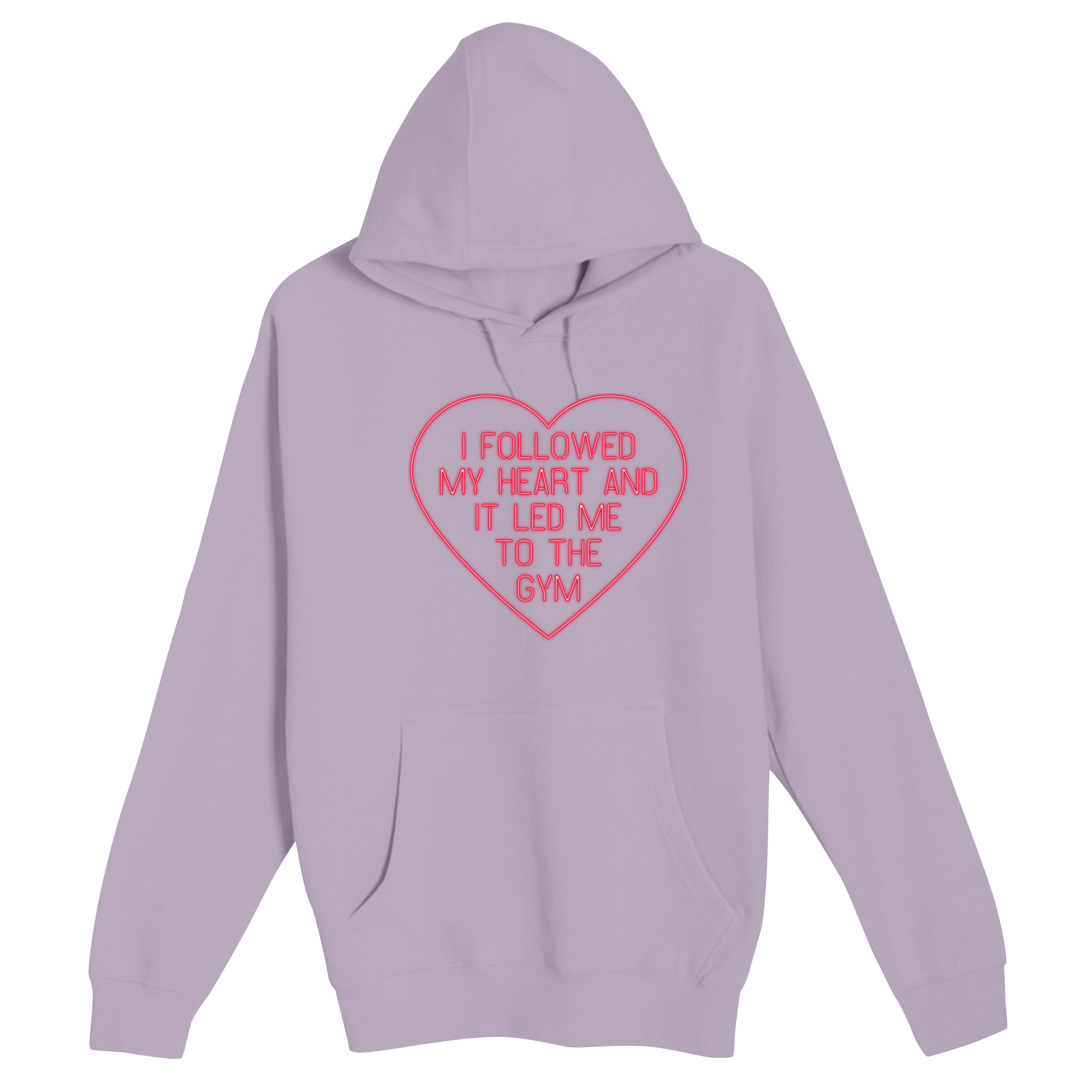 Unisex Small Lilac Pullover Hooded Sweatshirt