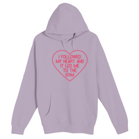 Unisex Small Lilac Pullover Hooded Sweatshirt