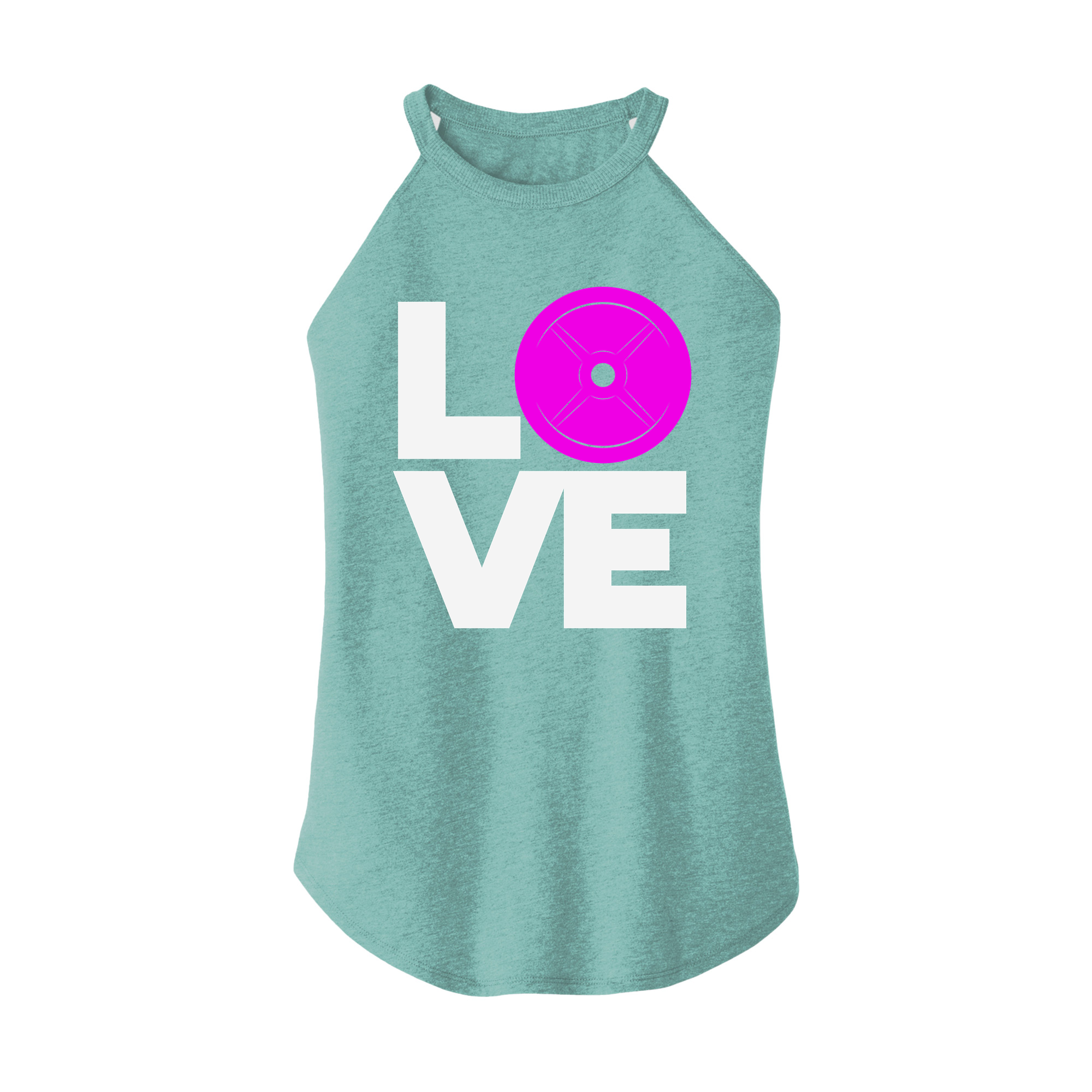 Womens X-Small Teal Rocker Tank Top