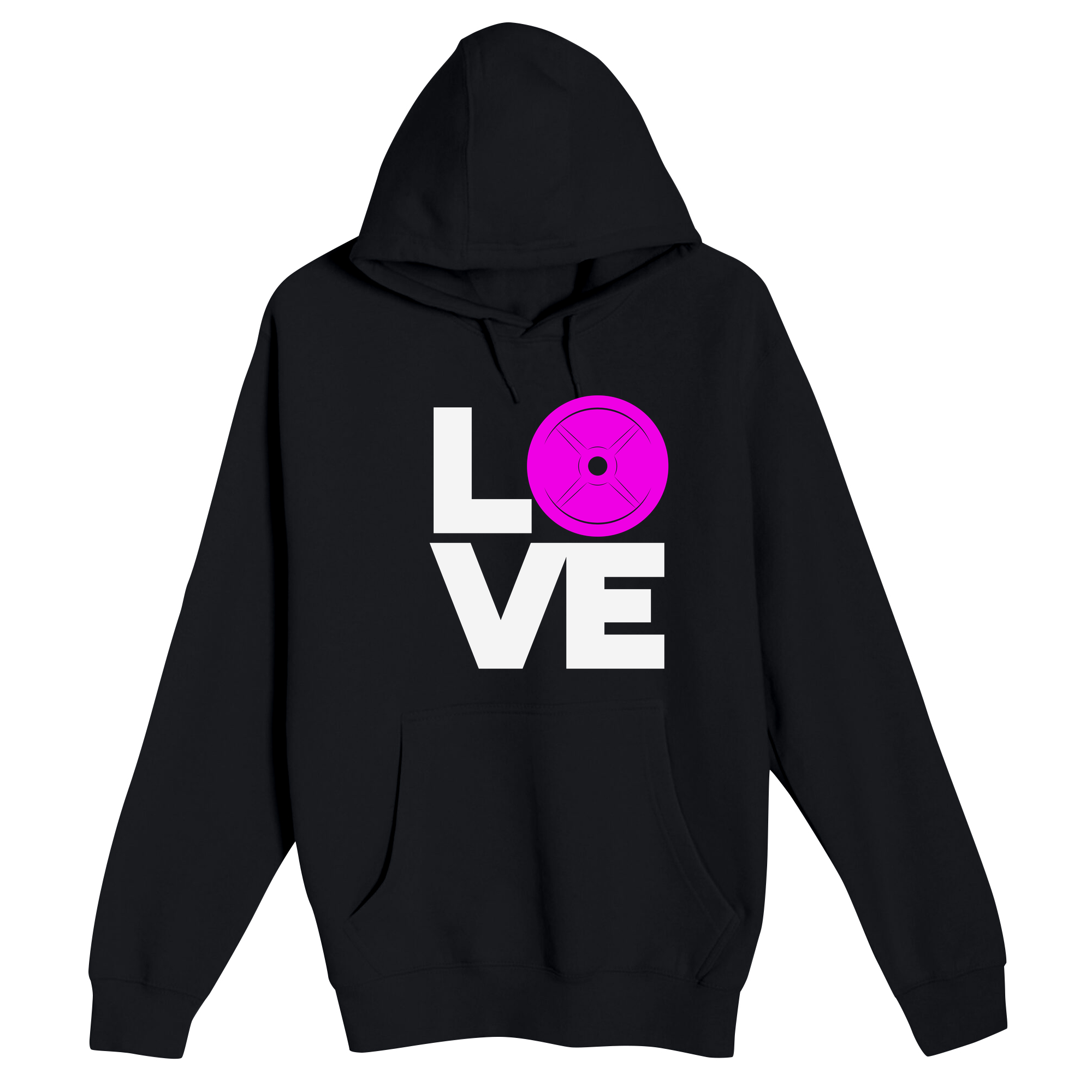 Unisex Small Black Pullover Hooded Sweatshirt