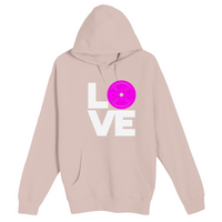 Unisex Small Light Pink Pullover Hooded Sweatshirt