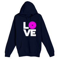Unisex Small Navy Pullover Hooded Sweatshirt