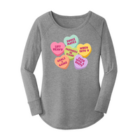 Womens X-Small Grey Long Sleeve Tunic Tee