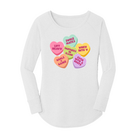 Womens X-Small White Long Sleeve Tunic Tee