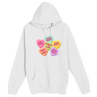 Unisex Small White Pullover Hooded Sweatshirt