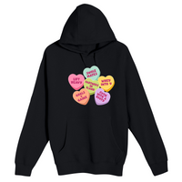 Unisex Small Black Pullover Hooded Sweatshirt