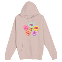 Unisex Small Light Pink Pullover Hooded Sweatshirt