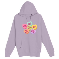 Unisex Small Lilac Pullover Hooded Sweatshirt