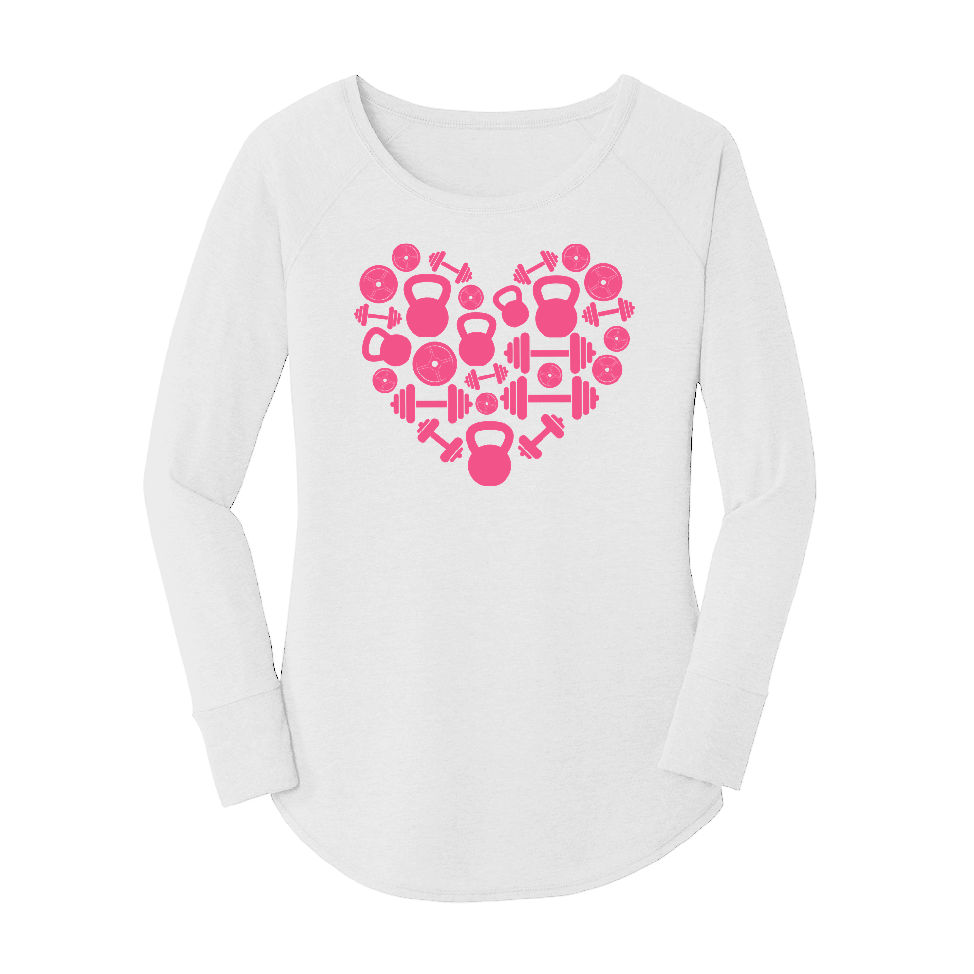 Womens X-Small White Long Sleeve Tunic Tee