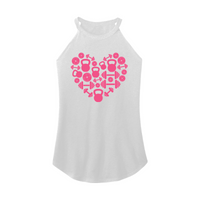 Womens X-Small White Rocker Tank Top