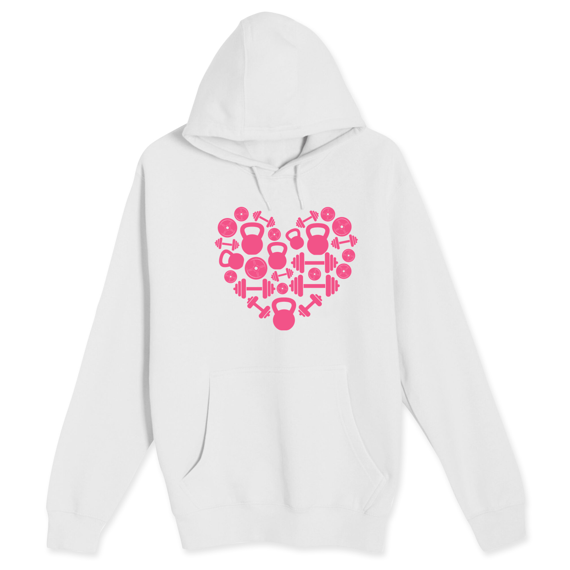 Unisex Small White Pullover Hooded Sweatshirt