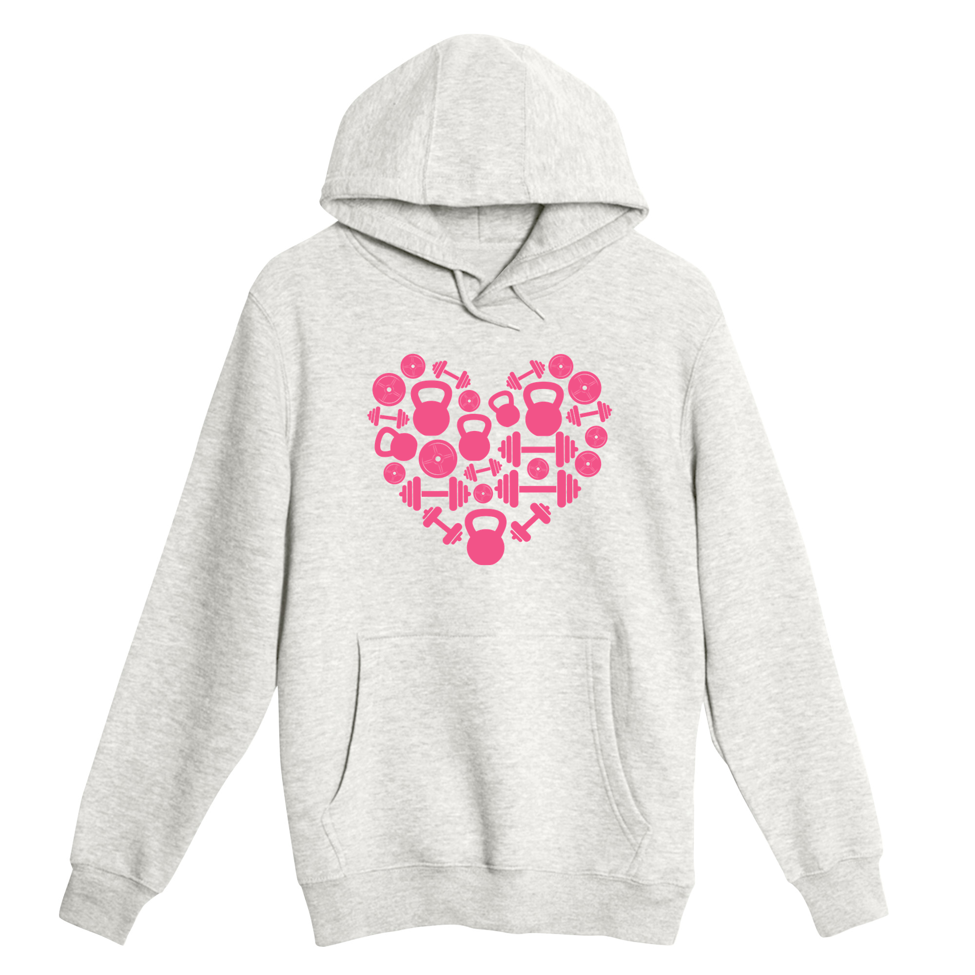 Unisex Small Oatmeal Pullover Hooded Sweatshirt