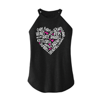 Womens X-Small Dark Heather Gray Rocker Tank Top