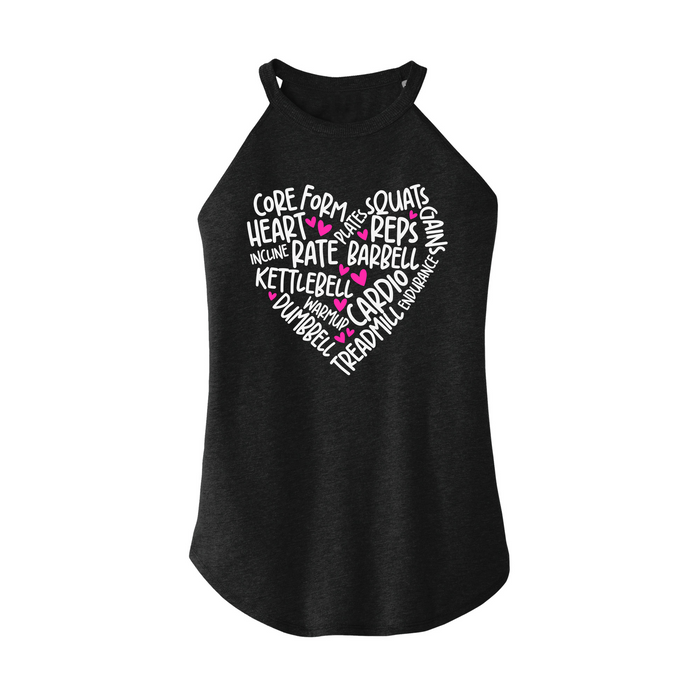 Womens X-Small Dark Heather Gray Rocker Tank Top