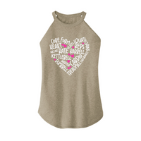 Womens X-Small Sand Rocker Tank Top