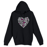 Unisex Small Black Pullover Hooded Sweatshirt
