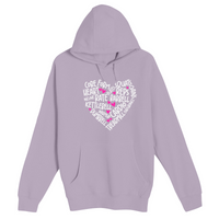 Unisex Small Lilac Pullover Hooded Sweatshirt