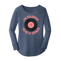 Womens X-Small Navy Heather Long Sleeve Tunic Tee